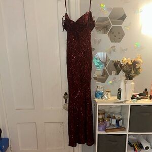 Windsor Burgundy Sequin Dress
